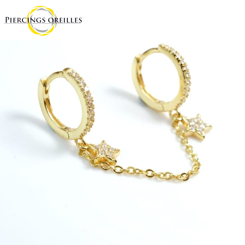 12 Boucles D'oreilles Piercing Hélix/conch - Acier Inoxydable Doré - Simple Et Tendance