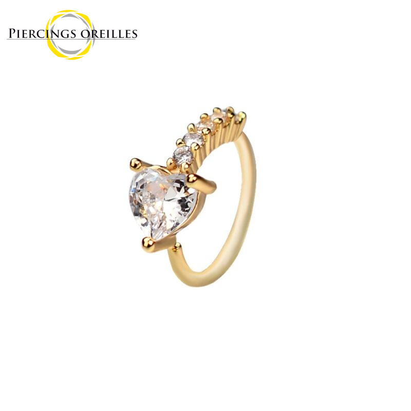 Ella Faux piercing oreille boucle diamant ⋆ Piercingsoreilles.fr